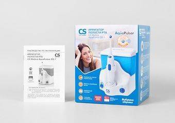 Коробка и документация к ирригатору CS Medica AquaPulsar OS-1