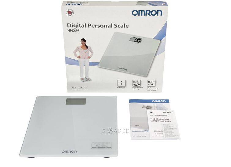Комплектация весов персональных цифровых Omron HN-286