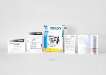 Коробка и документация к автоматическому тонометру Omron M10-IT