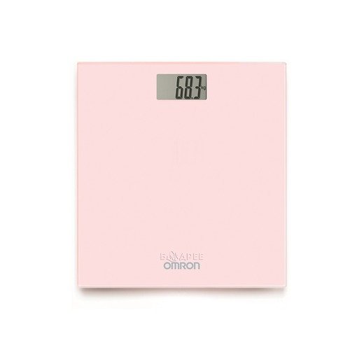 Весы персональные цифровые Omron HN-289 розовый, вид сверху