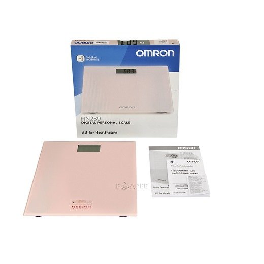 Комплектация весов персональных цифровых Omron HN-289 розовый