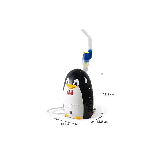 Компрессорный небулайзер Med 2000 Пингвин с размерами