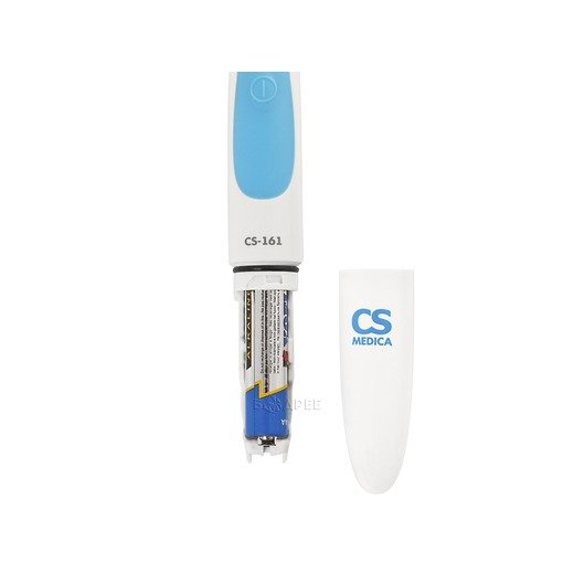 Щетка зубная электрическая звуковая CS Medica CS-161 (голубая), батарейный отсек
