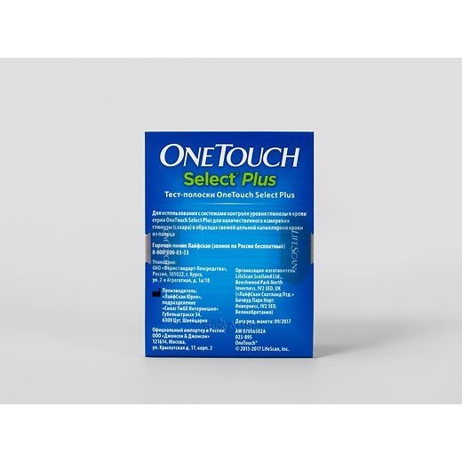 Тест-полоски OneTouch Select Plus (ВанТач Селект Плюс) 100 шт. 