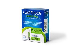 Тест-полоски OneTouch Select Plus (ВанТач Селект Плюс) 100 шт.