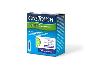 Тест-полоски OneTouch Select (ВанТач Селект) 50 шт.