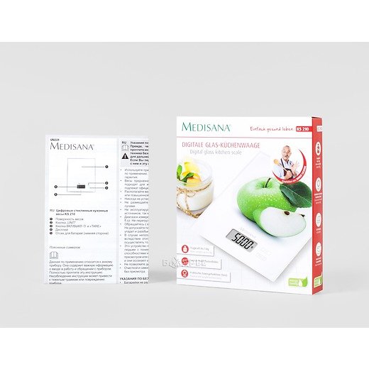Коробка и документация весов кухонных Medisana KS 210