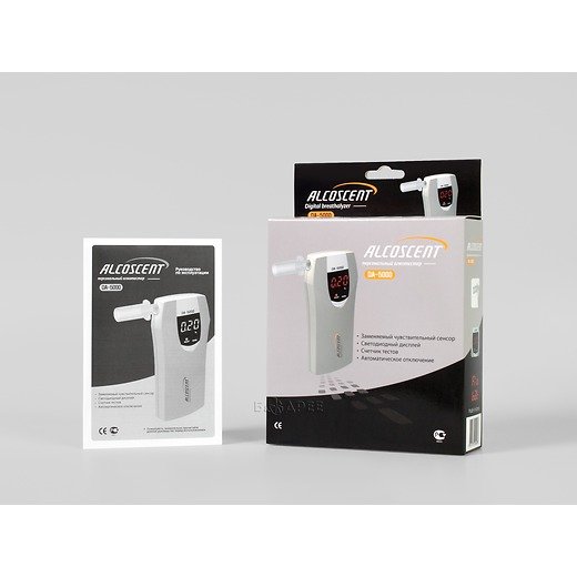 Коробка и документация алкотестера персонального Alcoscent DA-5000
