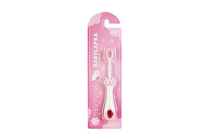 Зубная щетка детская Revyline BabyLapka 0+, розовая