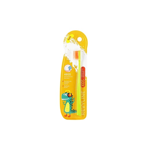 Зубная щетка детская Revyline Kids S4800, от 3 до 12 лет, желтая