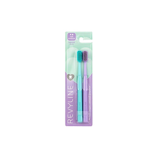 Набор зубных щеток Revyline SM6000 Duo, мятная + фиолетовая