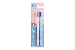 Набор зубных щеток Revyline SM6000 Duo, розовая + голубая