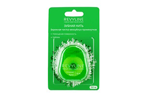 Зубная нить Revyline невощеная, нейлон, 50 м, зеленая