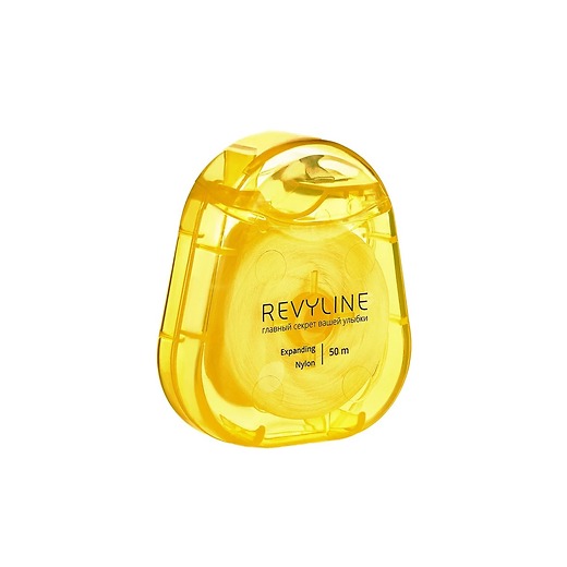 Зубная нить Revyline Expanding вощеная 840D, нейлон, 50 м, желтая 
