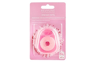Зубная нить Revyline Bubble Gum, вощеная, нейлон, 50 м, розовая