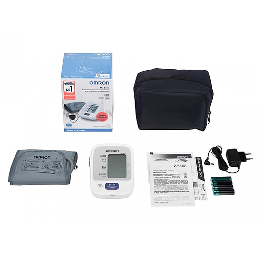 Тонометр OMRON M2 Basic с адаптером и веерообразной манжетой (22 - 32 см)  