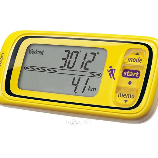 Монитор активности Omron Jog Style HJA-300 желтый, экран включен